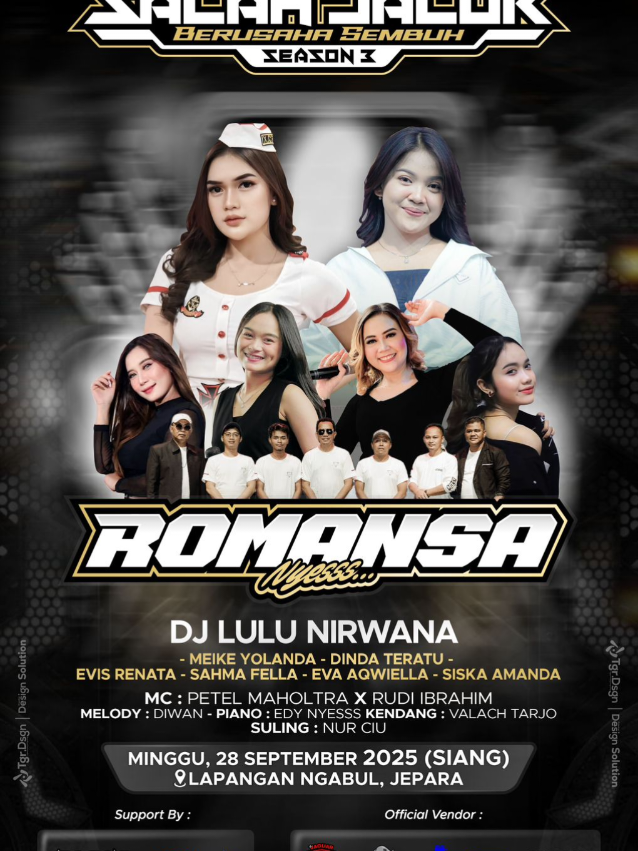 Presale Sudah ready yuk gaskan. silahkan langsung saja Dm/ nomer WA admin 0895384988077 area mlonggo bangsri kembang.#fypシ゚ #abcfest #ojingpatikudusjepara #orkesjepara #romansanyess 