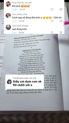 Trả lời @ý lỳ tử vi trọn đời tuổi Sửu #atsuu1985 #tuvi #boi #canhngo1990 #trending 