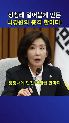 정청래 얼어붙게 만든 나경원의 충격 한마디! #정치 #뉴스 #논평 #이슈 #토론 