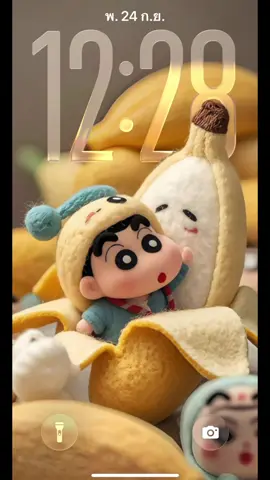 น้องน่ารักเกิ๊นน 🍌.                               #ios26 #3dwallpaper #iphone #อยากเป็นวอเปเปอล์คุณจัง #ชินจัง 