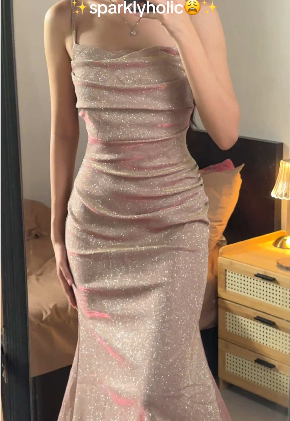 this sparkly dress is giving main character vibes 😩 #OOTD #formaldress #casualdress #prom #outfit 