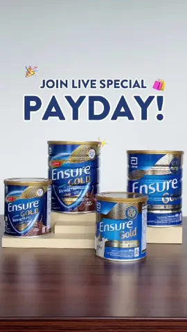 Jangan sampe kamu gak tau promo ini! Buruan join live special payday dan dapetin semua untung nya! #SpecialPayday #Ensure #Promo #KuatSeiringUsia #KeranjangKuning