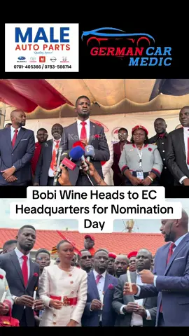 Happening now!!! Bobi Wine Heads to EC Headquarters for Nomination Day..—