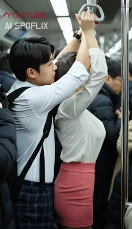 혼잡한 서울 지하철 | Crowded Seoul Subway | 満員電車 #aiart #지하철 #subway #電車 #shorts 