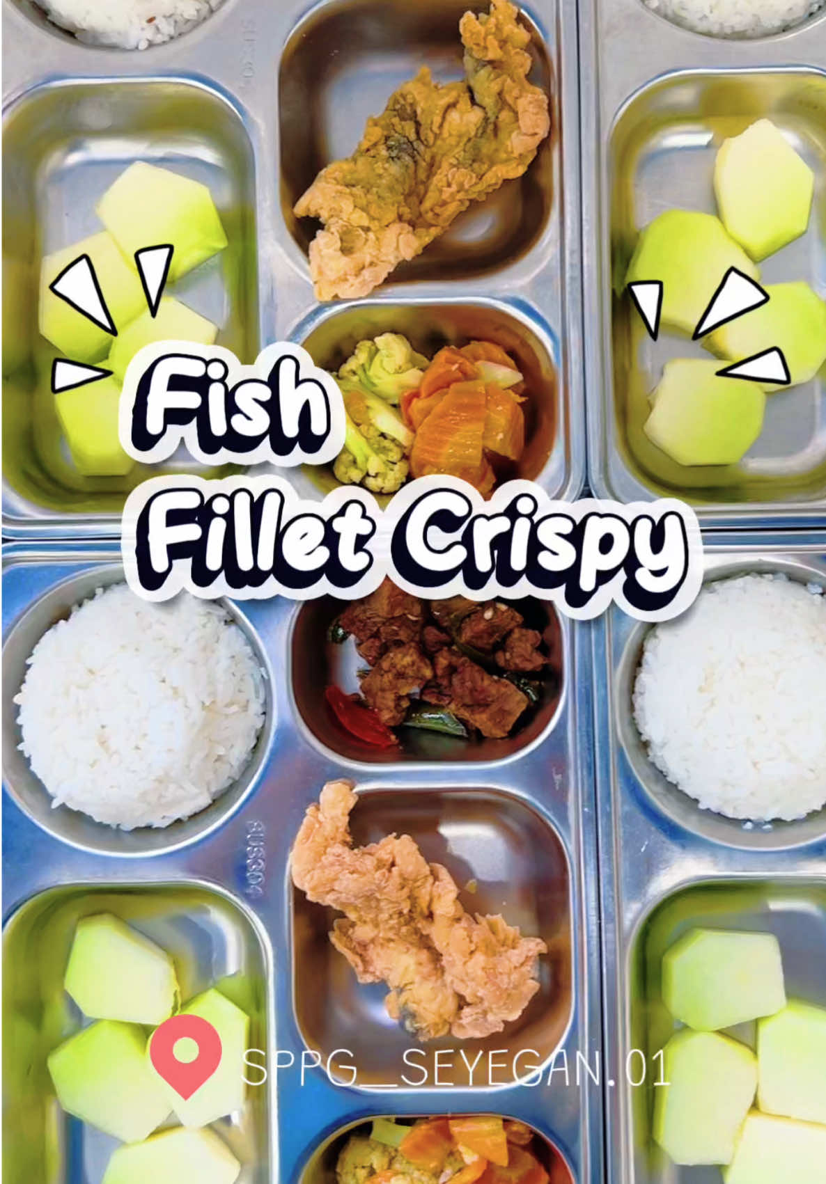 Fish fillet crispy, renyah sekali, Makan bikin happy, senyum pun jadi! 🎶 @ShintaCateringJogja @badangizinasional.ri #badangizinasional #sppg #mbg #programmakanbergizigratis #sppi 