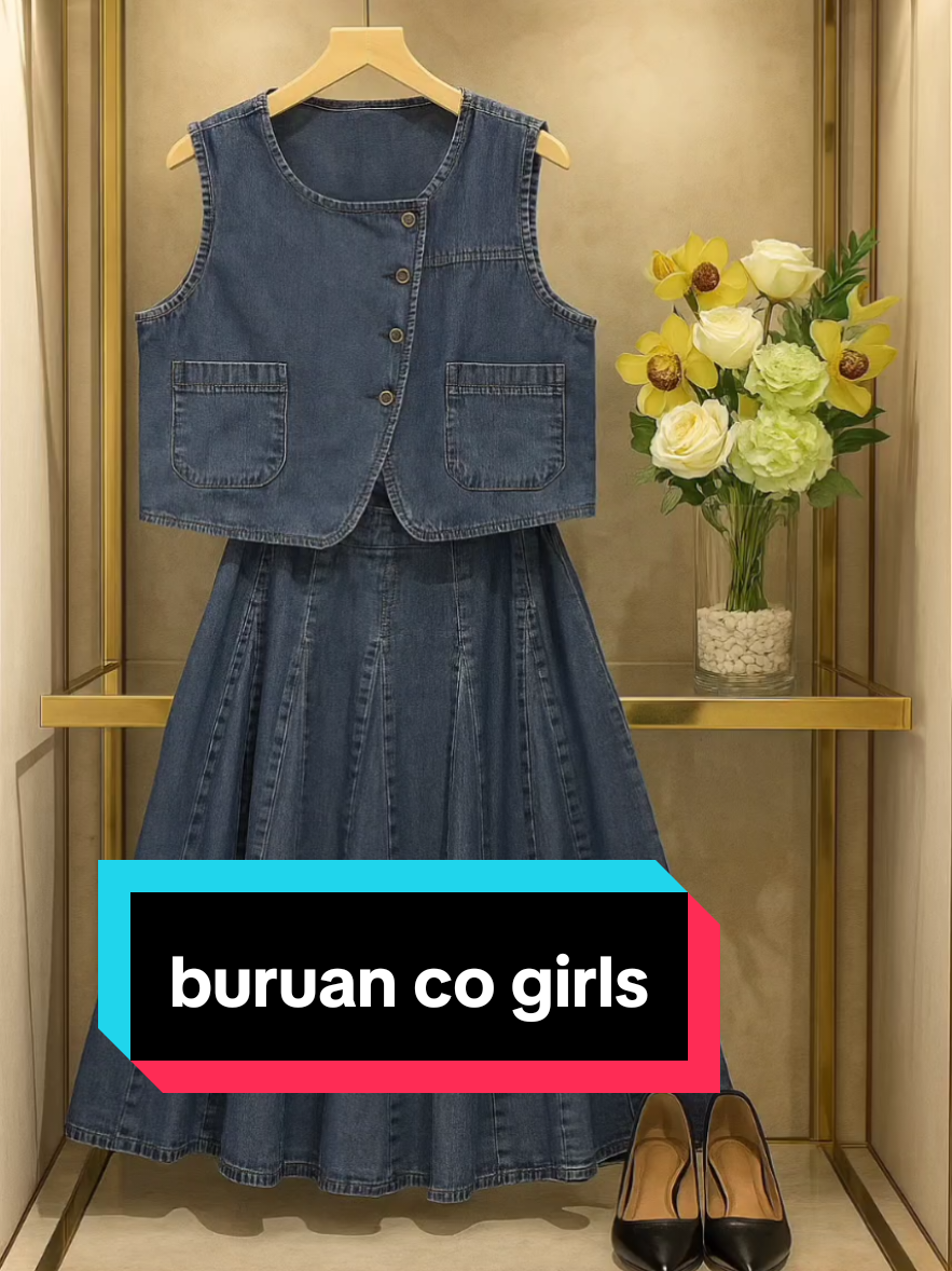 set rok vest jeans premium #fyppppppppppppppppppppppp #fylpシ 