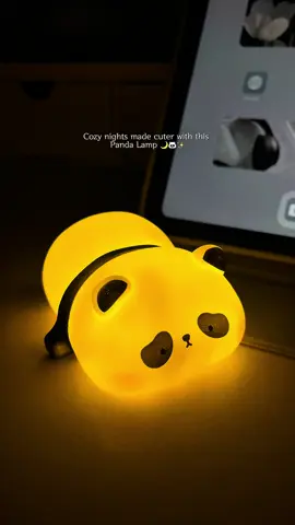 So cute, so cozy🐼✨ #lamp #pandalamp #cozynight #tiktokfinds #fyp 