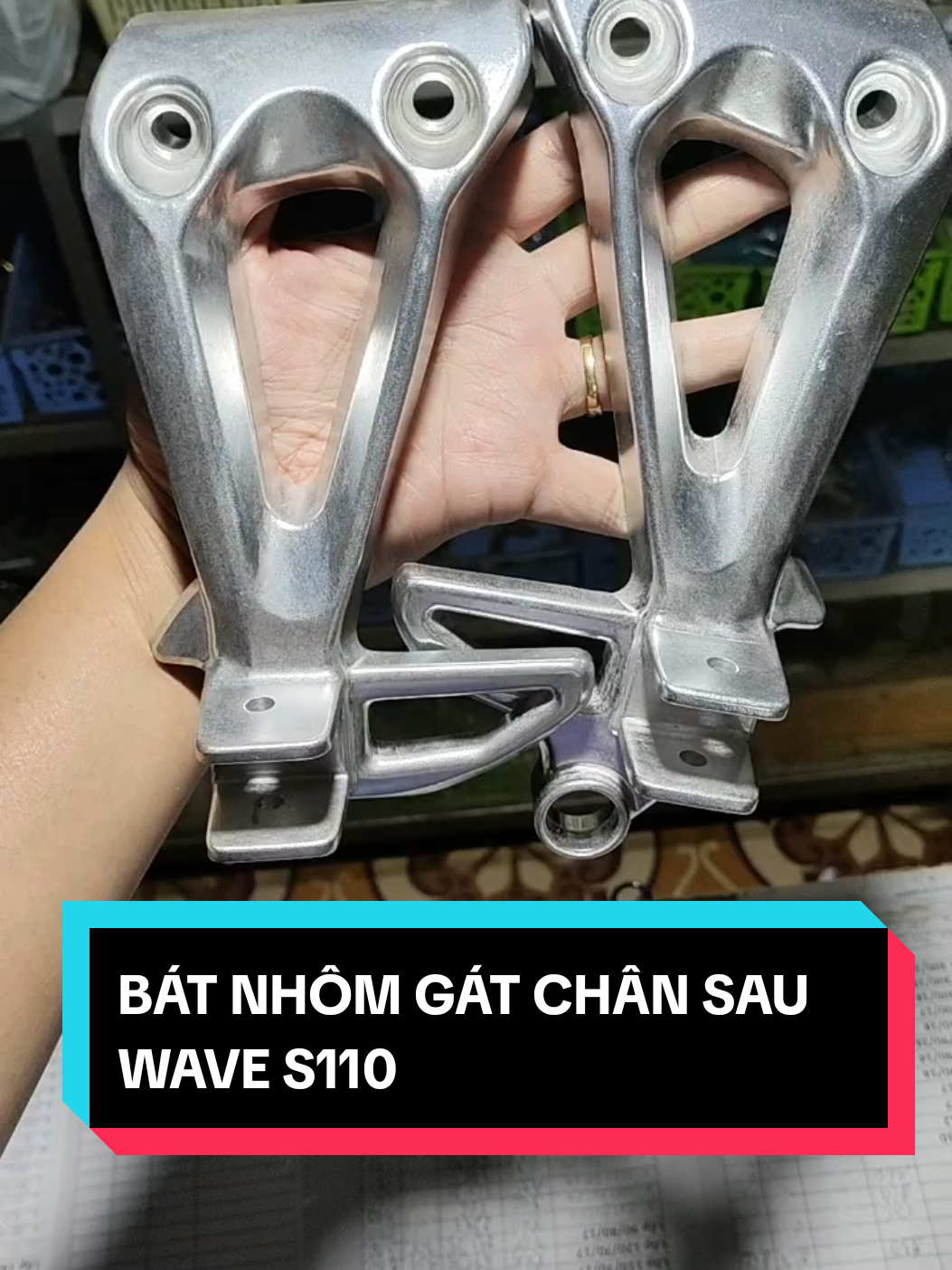 Bát Nhôm Gát Chân Sau Wave S110 #phutungxemay #batnhomgatchan #waves110 