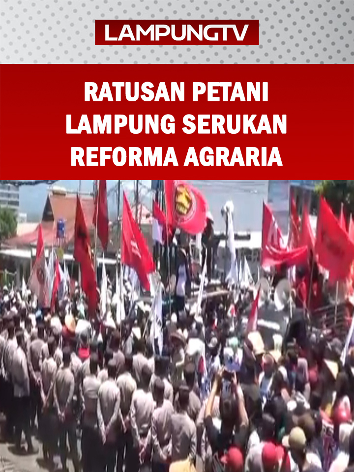 BANDARLAMPUNG (24/9/2025) – Ratusan petani tergabung Aliansi Pusat Perjuangan Rakyat Lampung (PPRL) menyerukan reforma agraria dan perlindungan harga panen. Seruan disampaikan dalam demo Hari Tani di depan Kantor Gubernur dan DPRD Lampung, Rabu 24 September 2025. Aksi massa petani dimulai pukul 11.00 WIB. Mereka disambut barikade kawat berduri dan penjagaan ketat aparat keamanan. Massa berorasi sambil membentangkan poster berisi sejumlah tuntutan terkait sempitnya lahan garapan hingga penguasaan tanah oleh oligarki di Lampung. Perwakilan Aliansi Pusat Perjuangan Rakyat Lampung, Agus Triono, menyampaikan banyak petani hanya memiliki lahan garapan sempit dan bahkan kurang dari setengah hektar dari warisan turun-temurun. Tanah di Lampung sangat luas tetapi dikuasai oligarki. Demi kesejahteraaan petani, massa Aliansi Pusat Perjuangan Rakyat Lampung meminta meminta lahan hak guna usaha (HGU) diserahkan kepada petani begitu masa sewa selesai. Massa juga menuntut stabilisasi harga hasil panen, penghentian impor pangan, dan kemudahan akses permodalan bagi petani. Petani mengingkan pemerintah memeprbesar subsidi alat mesin pertanian (alsintan) dan pemberian sanksi kepada pengusaha yang mencari keuntungan dengan menekan petani. Setelah berorasi 15 menit, perwakilan demonstran diterima audiensi dengan Wakil Gubernur Lampung Jihan Nurlela bersama sekda dan sejumlah pejabat Pemprov Lampung. Dalam pertemuan sekitar dua jam, Wakil Gubernur Jihan menyatakan siap membentuk Tim Fasilitasi Konflik Agraria di Lampung dengan fokus mengakomodasi persoalan lahan. Pembentukan tim ini menjadi langkah konkret Pemprov untuk mendampingi masyarakat. @lampungtelevisi.com