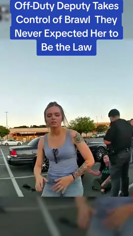 Off-Duty Deputy Takes Control of Brawl  They Never Expected Her to Be the Law #police #cops 