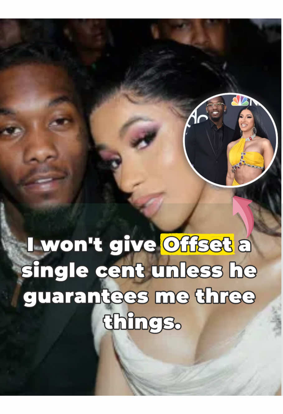 I won't give Offset a single cent unless he guarantees me three things. #Offset#Cardi B#rap #property 