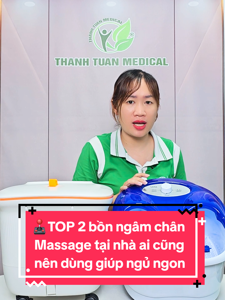 🕹️TOP 2 bồn ngâm chân Massage tại nhà ai cũng có thể mua tại nhà Thiết Bị Y Tế Thanh Tuấn 1) Bồn Ngâm Chân Massage Chân Đèn Hồng Ngoại Laica PC1301  - Hãng sản xuất: Laica – Italy - Chất liệu: Nhựa cao cấp - Công suất: 350W - Nguồn điện áp: AC 220-240V 50- 60 Hz - Giữ ấm nước: Có 2) Bồn ngâm chân massage Nikio NK-195 New - Màu đen - Thương hiệu: Nikio - Công nghệ sản xuất: Nhật Bản - Công suất: 600W - Điện áp: 220V-240V/ 50-60Hz - Dung tích bồn: 5L - Màn hình hiện thị: LCD ----------------------------------- 🏡THANH TUẤN MEDICAL- Mang giá trị tốt đẹp đến cho người dùng thân yêu! #bonngamchan #nikio #laica #chamsocsuckhoe  #thanhtuanmedical 