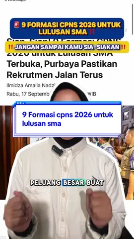Formasi CPNS 2026 Lulusan SMA Sederajat #formasicpns2026lulussnsma #formasicpns2026sma #formasicpns #formasicpns2026smk #cpns2026 