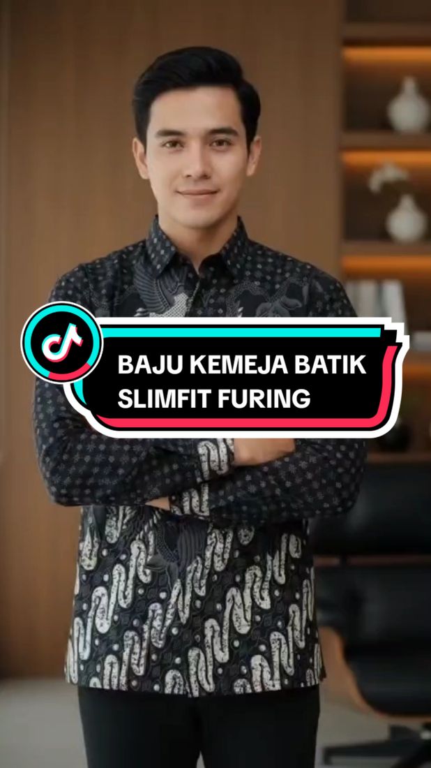 Kemeja Batik Slimfit lapis furing premium Bahan katun Batik Arkanza Motif SASARA #fyp #affiliatelinktiktok #wibgajian #kemejabatik #batikpria 