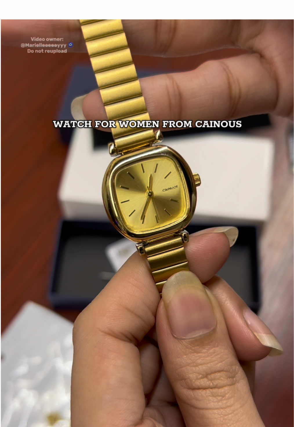 ASMR unboxing watch from @cainouswatch #womenswatch #watchforwomen #accessories #marielleeeeeyyy 
