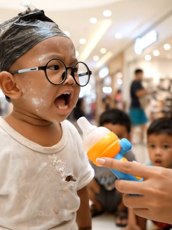 Eko main lahap sembarangan sih 😑 #bayilucu #bayitiktok #bayigemes #ai #humortiktok 