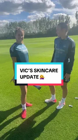 Vic provides a skincare update 💁‍♀️ #arsenal #arsenalwfc #victoriapelova 