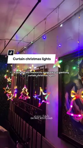 Merry talaga ang christmas pag chineckout mo tong curtain christmas lights 🎄✨ #curtainchristmaslights  #christmaslights❤️#curtainlights #fyp #moonandstarlight 