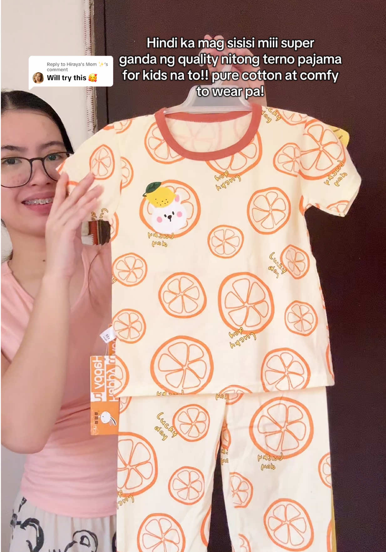 Replying to @Hiraya’s Mom ✨ Hindi ka mag sisisi miii super ganda ng quality nitong terno pajama for kids na to!! pure cotton at comfy to wear pa! #ternopajama #ternopajamaforkids #kidsterno #kidswear #fyp 