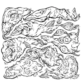 Creepy doodles in progress.  Just letting the weird creatures crawl out of the pen 👀👻 Procreate, Ipad. #horrordoodle #creepydrawings #weirdart #darkartist #sketchbookart 