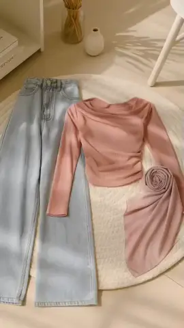 setelan fashionable, beli 1 set lebih hemat 🥰😍 #oneset #outfitideas #ootdhijab 