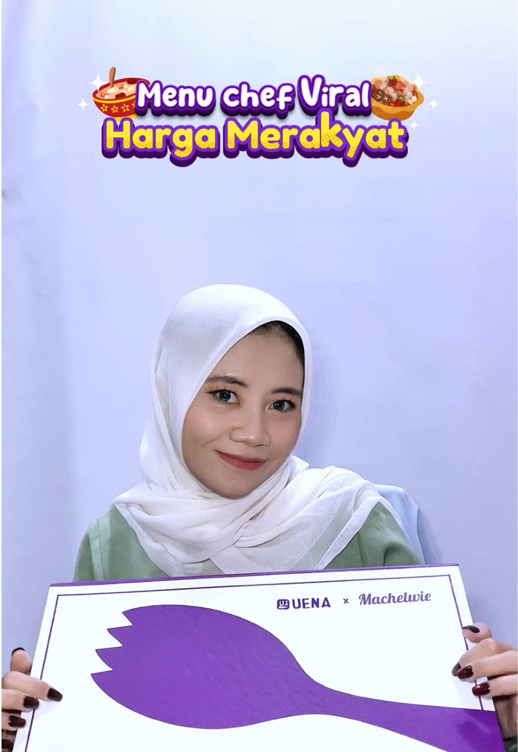 Menu chef viral harga merakyat, kolaborasi spesial @UENA x  @Machelwie  udah tersedia di seluruh outlet uena se-jabodetabek ✨🙌🏻 #ViralMerakyat #uena 