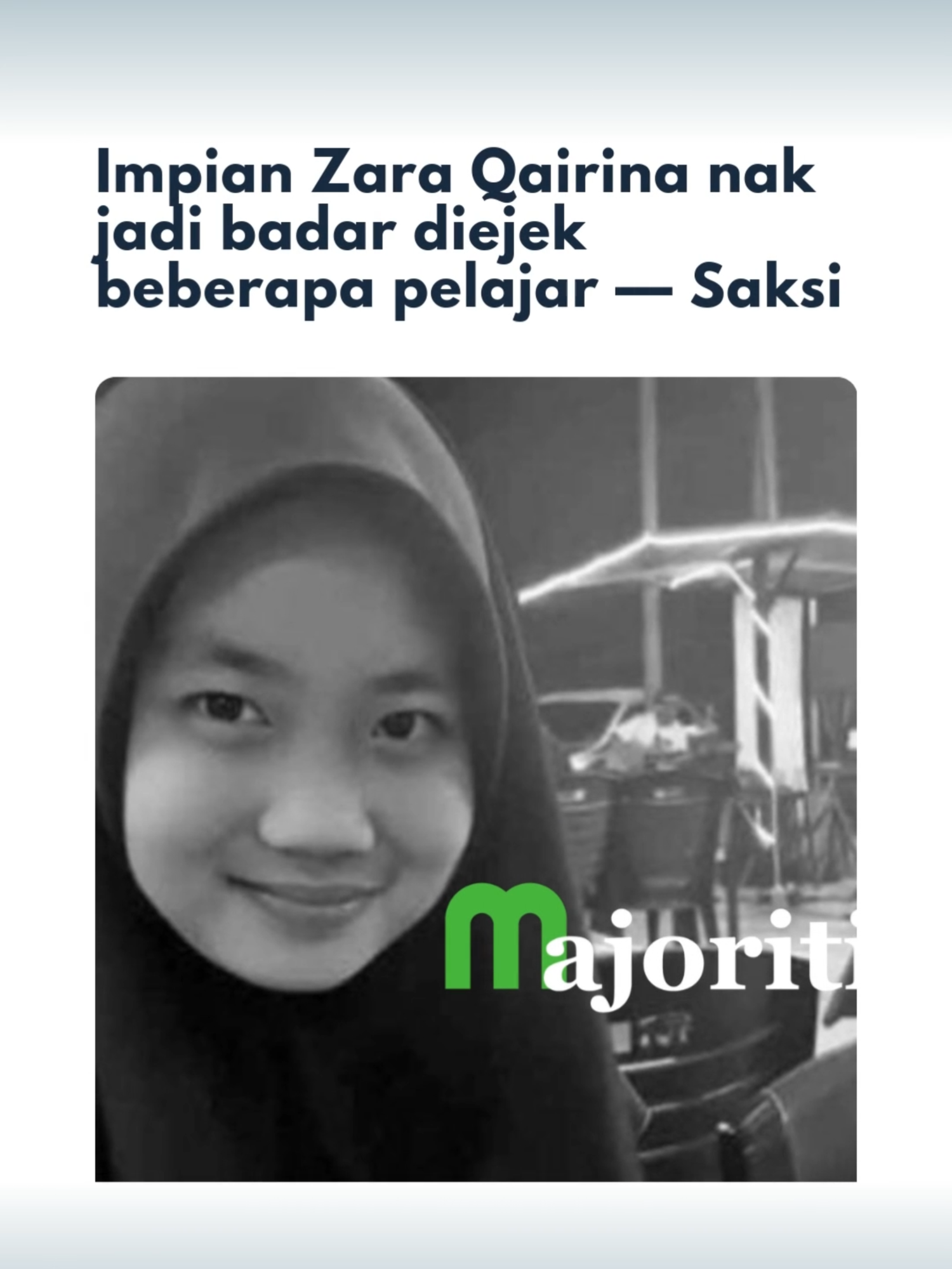 Zara Qairina pernah menyatakan hasratnya untuk menjadi badar di sekolahnya.  #majoriti #beritaditiktok #trendingnewsmalaysia #zaraqairina #badarsekolah