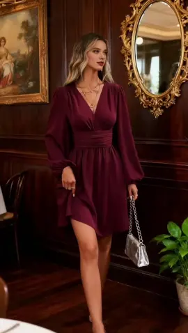 The elegance of autumn will give you🤎#hd #fallfashion #dress #spotlightfinds #tiktokshoprestock  