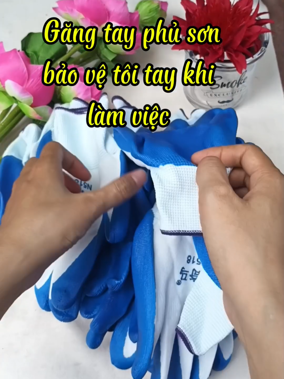 găng tay lao động phủ sơn #xuhuong #tiktok #giadungtienich #gangtaylaodong 