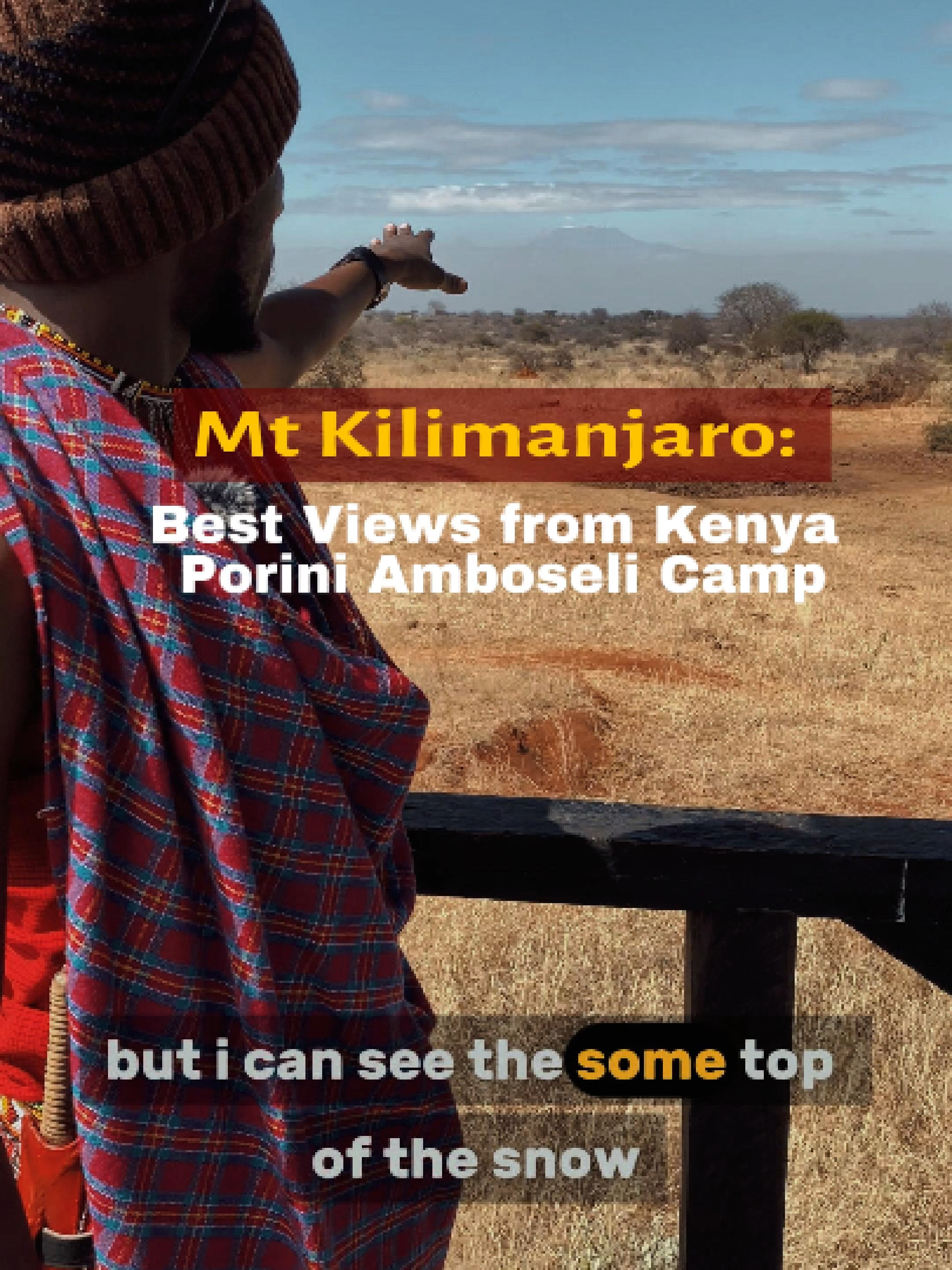 Ever wondered where the best views of Mt Kilimanjaro are?  Our spotter guide, Dickson Kimolol, shares why Kenya’s Amboseli is the perfect vantage point to see Africa’s tallest mountain—even though it sits across the border in Tanzania. 🏔️✨ #Kilimanjaro #Amboseli #PoriniCamps #KenyaSafari