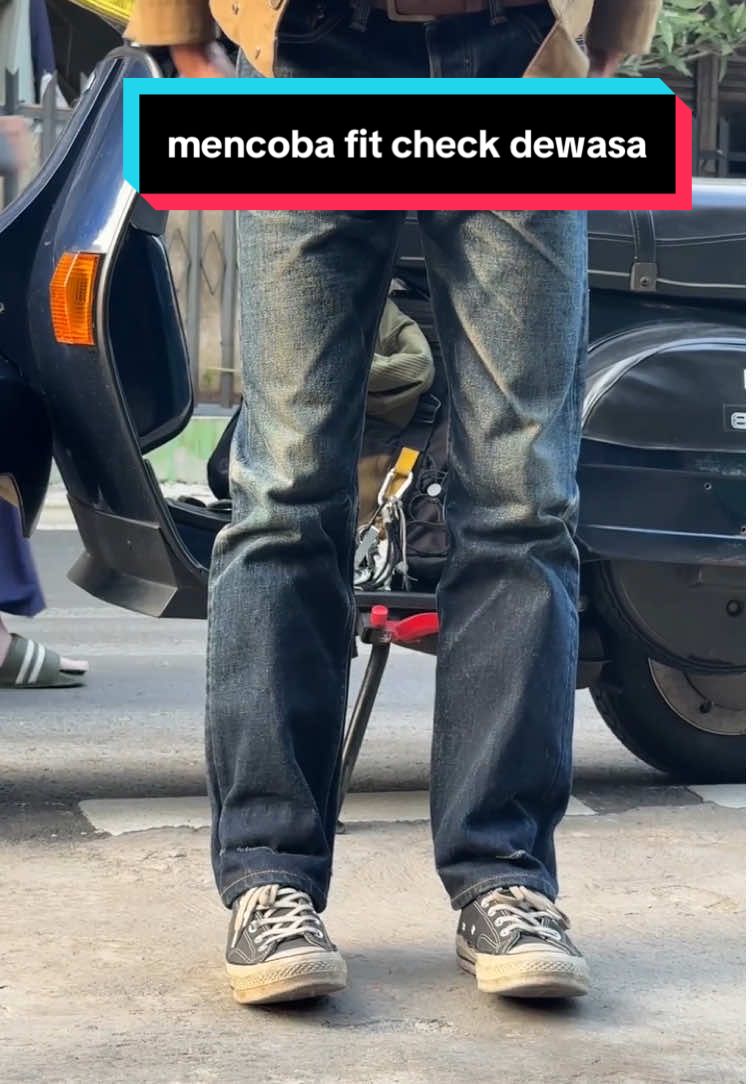 fit check 👀 #denimhead #pamerindenimlo #rawdenim #fadingdenim 