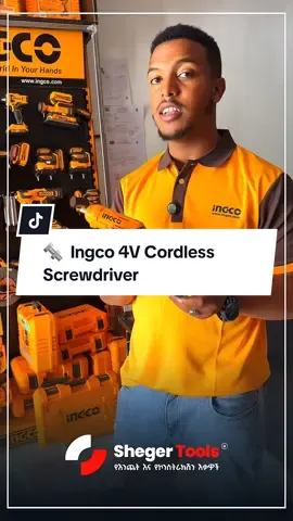 🔩  Ingco 4V Cordless Screwdriver ✅ 180/min speed & 4N.m torque ✅ Built-in work light & charge indicator ✅ Comes with charger + 10 Cr-V bits & holder Work smarter, not harder. 🔧💛 #ShegerTools #CreatorSearchInsights #ingcoscrewdriver 