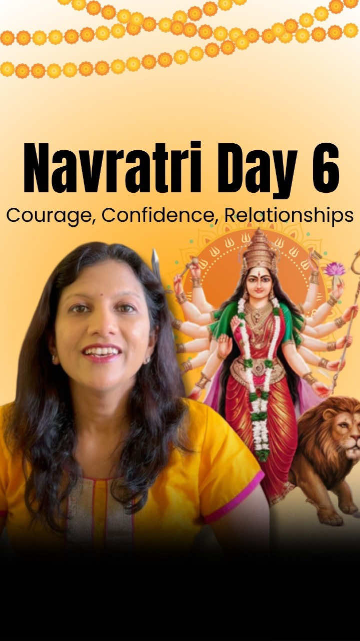 🌸 Navratri Day 6 – Maa Katyayani 🌸 Offer red flowers, honey/jaggery/mishri, and share with people around. ✨ Mantra to Chant: 