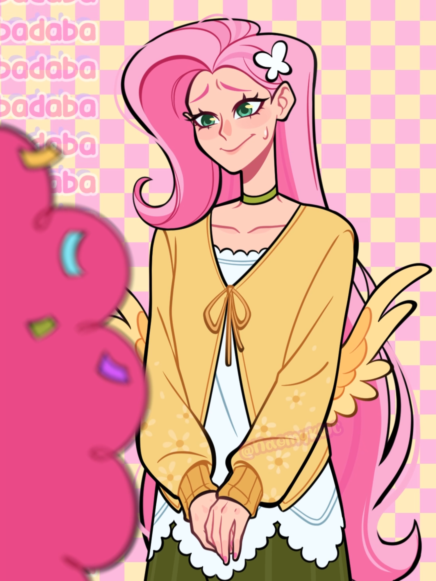 Wabadaba | 🧁 Pinkie Pie x Fluttershy 🦋#mlp #mylittlepony #mlpfanart #pinkiepie #fluttershy #digitalart #cuteart #animation #mlppinkiepie #mlpfluttershy #fanarts #animationmeme