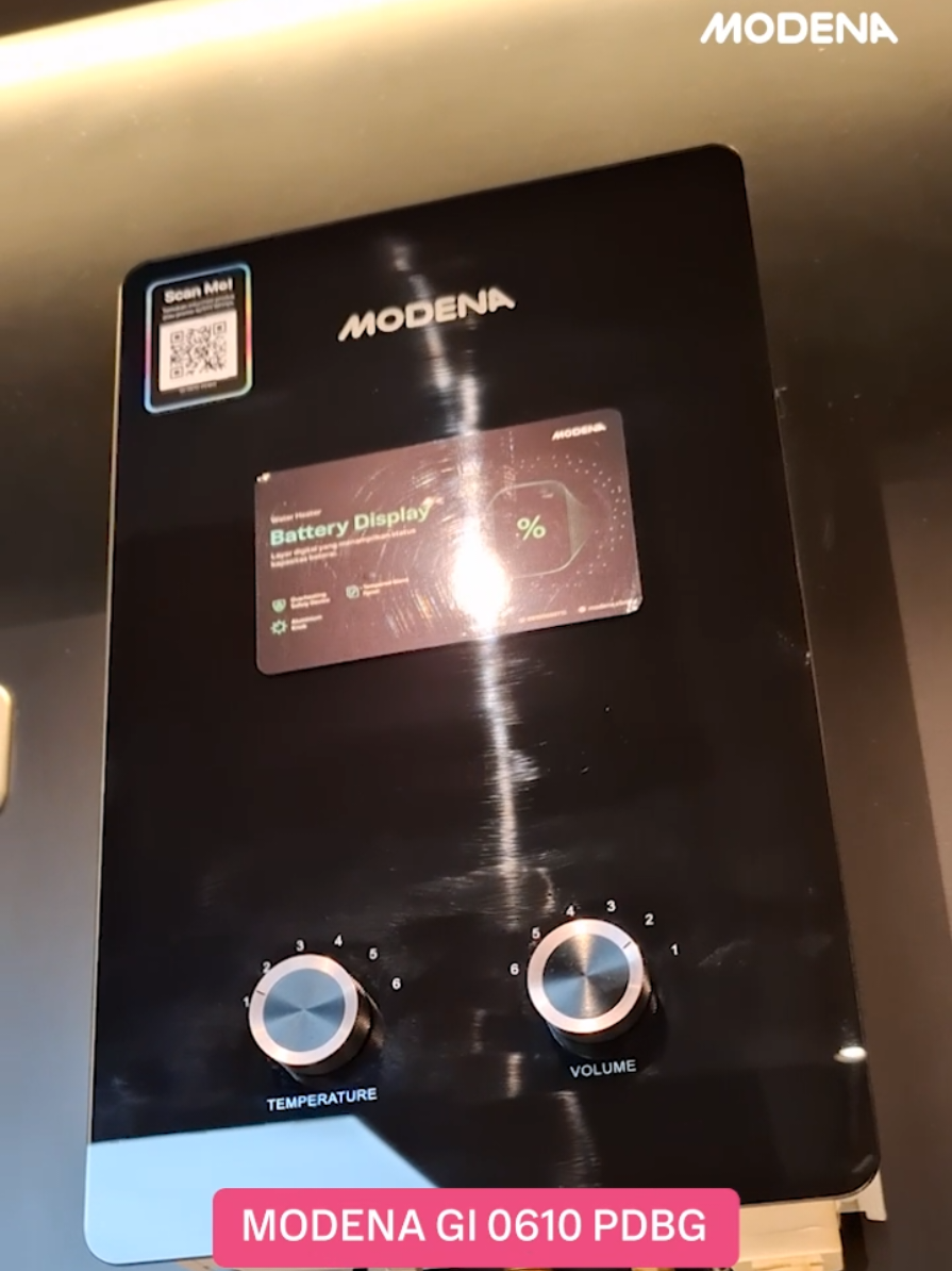 MODENA GI 0610 PDBG hadir dengan pemanas air gas instan. praktis, hemat energi, dan super aman. Cukup putar knob, air hangat langsung ngalir deras dengan suhu stabil Mandi nyaman kapan aja, tanpa takut listrik mati! #MODENA  #MakeLifeEasier 