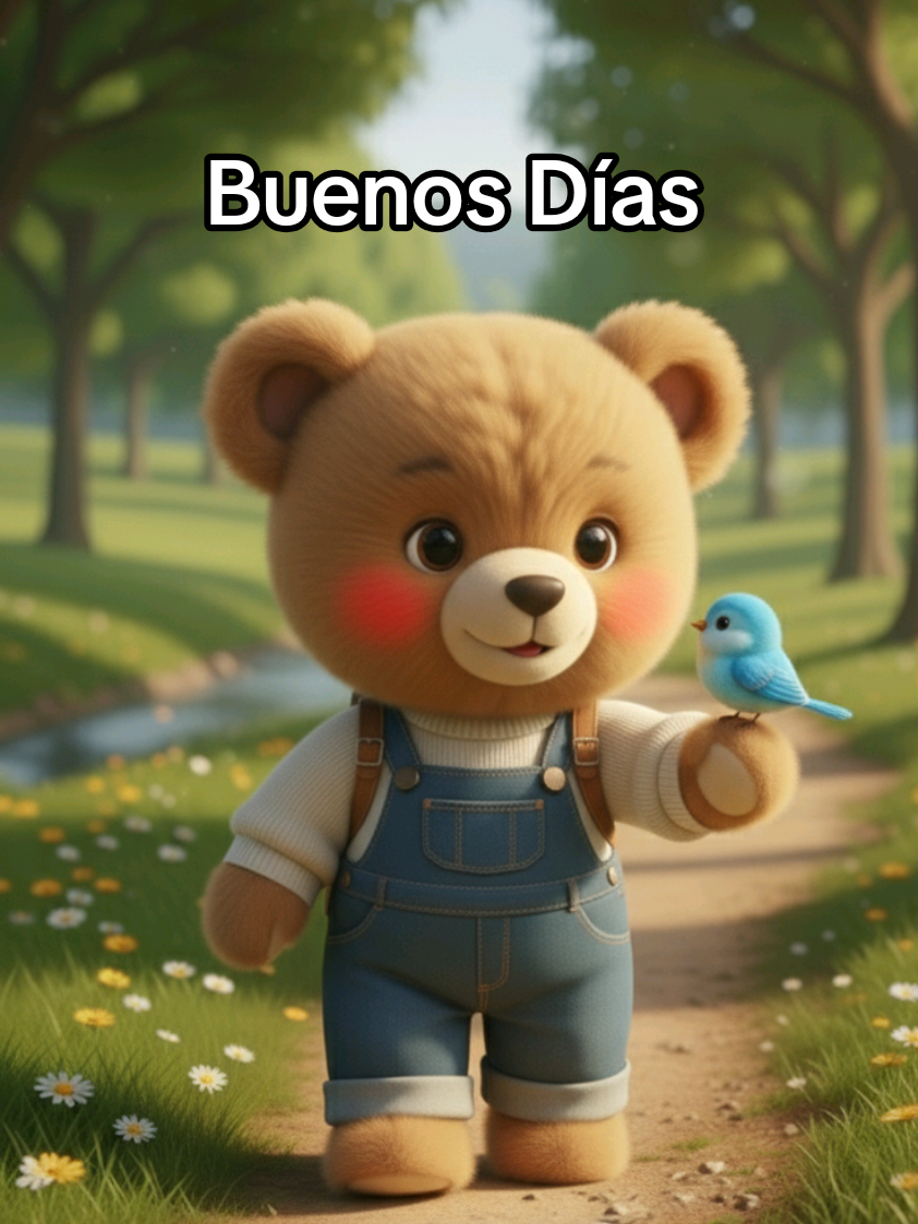 Buenos días, Dios te bendiga 🌻❤️ #parati #buenosdias #osito #Diostebendiga #instantestiernos 