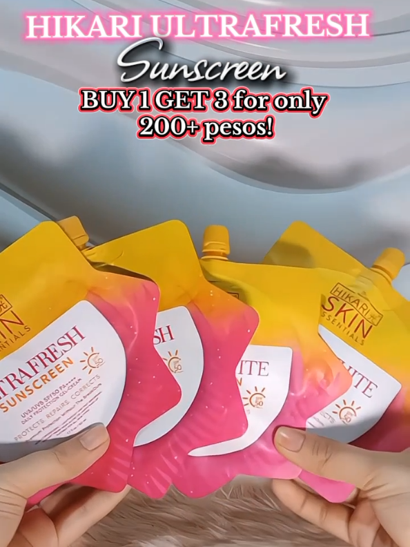 Buy 1 Get 3 Hikari Ultrafresh Sunscreen  Hikari Sunscreen  Hikari Ultrafresh Sunscreen Spf50 #hikarisunscreen #hikariultrafreshsuncreen #hikariultrafreshsunscreenspf50 #fyppppppppppppppppppppppp #sunscreen 