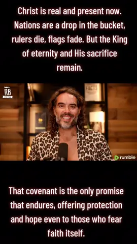 #fyppppppppppppppppppppppp #fyp #foryou #fypシ #fypシ゚viral Christ is real and present now. Nations are a drop in the bucket, rulers die, flags fade. But the King of eternity and His sacrifice remain.That covenant is the only promise that endures, offering protection and hope even to those who fear faith itself.