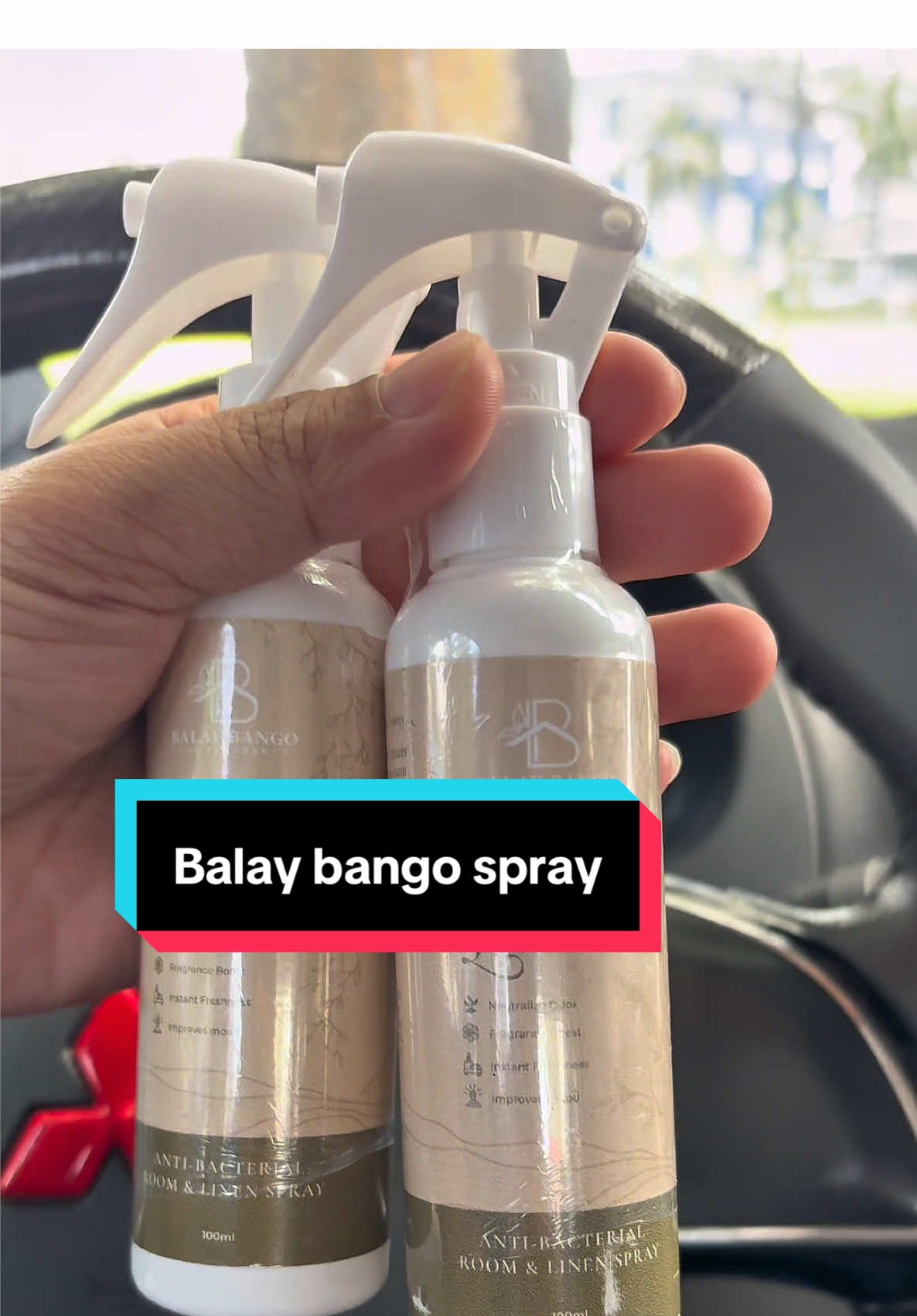Pwedeng simple lang ang sasakyan mo, pero amoy luxury car pa rin Balay Bango Spray lang ang sekreto, bossing! #roomspray #linenspray #luxuryscent #freshvibes #odoreliminator 
