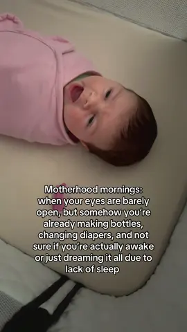 Motherhood mornings 🥱 #momtok #momlife #morning #trendingsound #babytok 