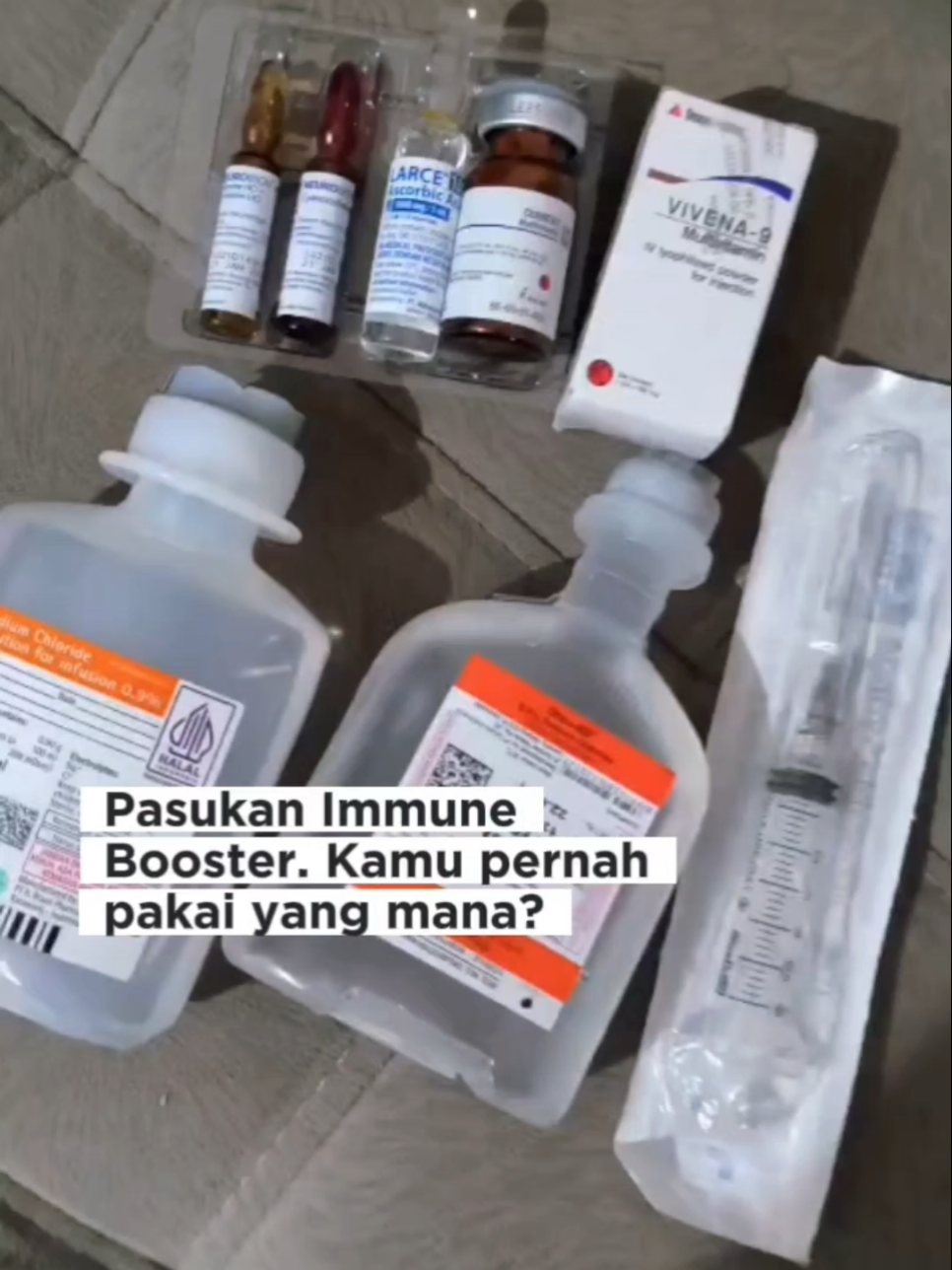 Infus vitamin immune booster. Ada neurobion, cernevit, dan vivena. kamu biasa pakai yang mana?  #infusbooster #infusvitamin #infushomecare #infusjakarta #infustangerang 