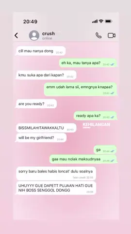 senggoll dongggg #crush #chat #lewatberandafyp  #fyp #pov