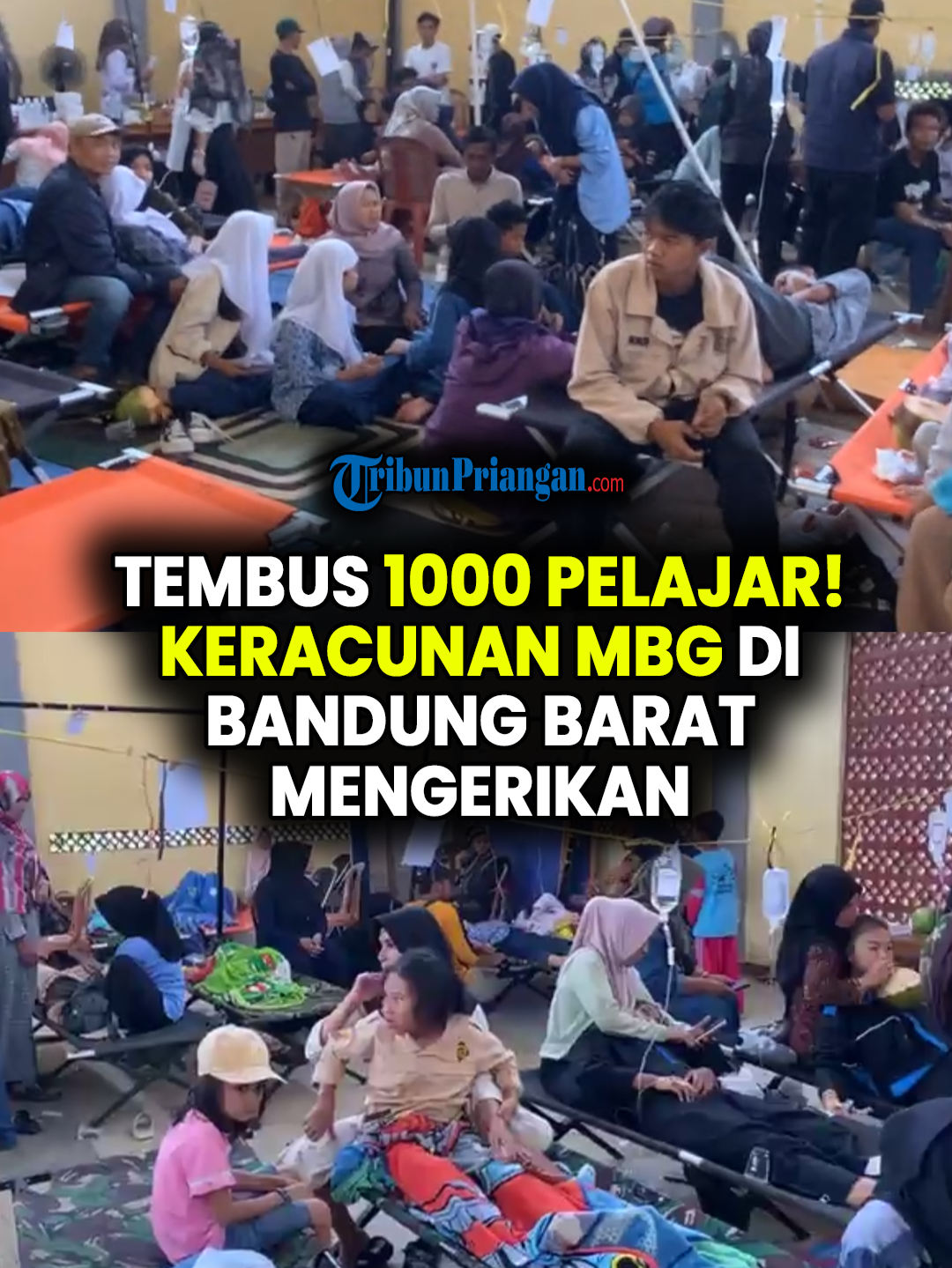 MENGERIKAN! 1000 Pelajar Lebih Keracunan MBG di Kabupaten Bandung Barat, Dua Kali Tejadi TRIBUNPRIANGAN.COM - Lebih dari 1000 pelajar menjadi korban keracunan Makan Bergizi Gratis di Kabupaten Bandung Barat. Data tersebut merupakan akumulasi dari dua kali peristiwa keracunan MBG. Keracunan MBG di Bandung Barat pertama kali terjadi dua hari lalu, yakni pada Senin (22/9/2025) dengan total korban 475 pelajar di Kecamatan Cipongkor. Hari ini, Rabu (24/9/2025), kejadian serupa kembali terjadi di dua kecamatan, yaitu Cipongkor dan Cihampelas. Dari data sementara, dan kemungkinan bertambah, terdapat 500 korban di Kecamatan Cipongkor sedangkan di Kecamatan Cihampelas ada 60 korban. Jika diakumulasikan, data sementara menunjukkan ada sebanyak 1035 pelajar yang menjadi korban keracunan MBG di Kabupaten Bandung Barat. (*) Jurnalis: Rahmat Kurniawan Prod. Video: Aldi M Perdana Ikuti juga informasi melalui akun media sosial dan website kami: Website: https://priangan.tribunnews.com/  Instagram: https://www.instagram.com/tribunpriangan Facebook: https://www.facebook.com/TribunPriangan Tiktok: https://www.tiktok.com/@tribunpriangan.com #KeracunanMassal #KeracunanMBG #MBGBandungBarat #Cipongkor #Cihampelas #KesehatanSiswa #BeritaTerkini #HermanSuryatman #DediMulyadi #MakanBergiziGratis #KabupatenBandungBarat #JawaBarat #DinkesKBB #MBG #JejeGovinda #KLB #PemprovJabar #SekdaJabar #GubernurJabar #MBGCipongkor #BandungBarat #DaruratKeracunan #BeritaTerkini #KesehatanSiswa #KeracunanMakanan