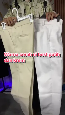 Haii Sobat warna best seller ini warna Krem dan putih yok dichekout maupun gabung live kita😍☺️#fashionpria #celanakerja #celana 