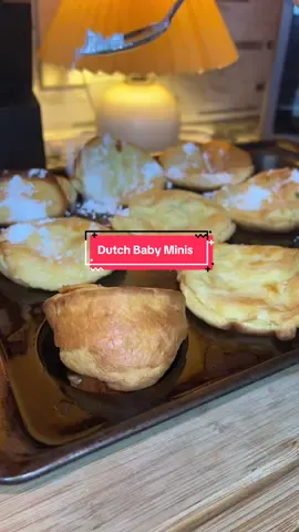 Dutch Baby in a muffin tin. #budgettok #budgetmeals #cheapmeals #EasyRecipe 