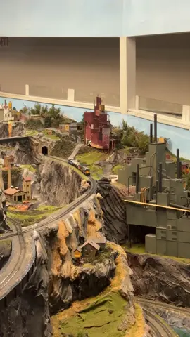 The Model Train running on the tracks at Northlandz!! #Northlandz #thingstodoinnj #nj #exhibits #modeltrains