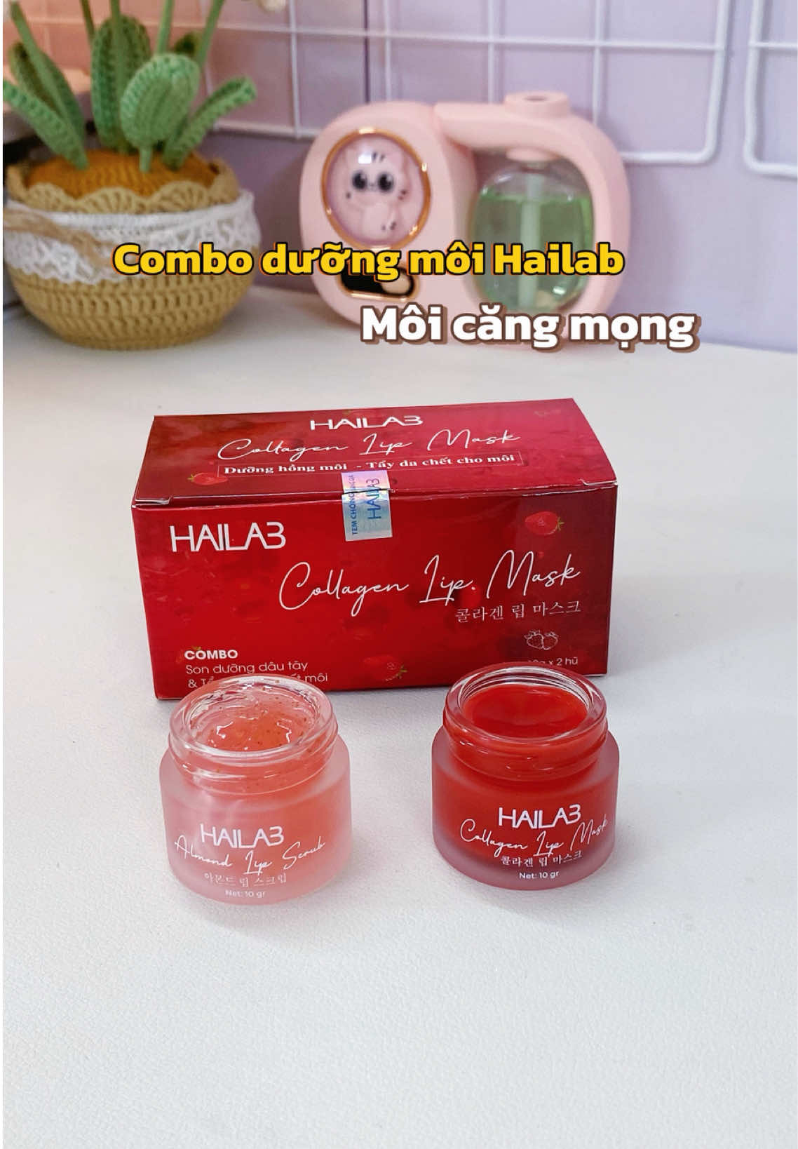 Combo dưỡng môi & tẩy da chít môi cho đôi môi căng mọng #thoreview #duongmoi #duongmoicangbong #taydachetmoi #hailab 
