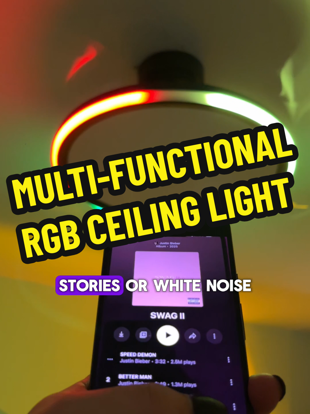 can't miss it in summer time  #rgblights #fanlight #videowave #musicplayer #baysquirrel 