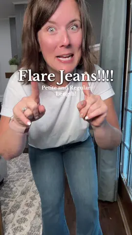 Wearing these Judy Blue Flare Jeans in a size 5 , I am 5 ft 2 and 145 lbs!!! #flarejeans #flarejeansoutfit #petitejeans #judyblueflarejeans #tiktokshopfalldealsforyou 