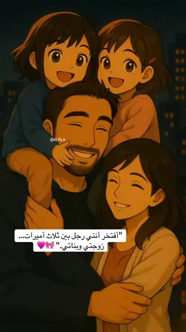 “أفتخر أنني رجل بين ثلاث أميرات… زوجتي وبناتي.